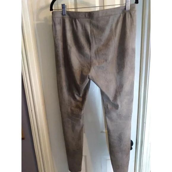 Philosophy Pants Brown Faux Suede Sz 8 Waist 32 Inseam 28 Rise 10 - Picture 4 of 9